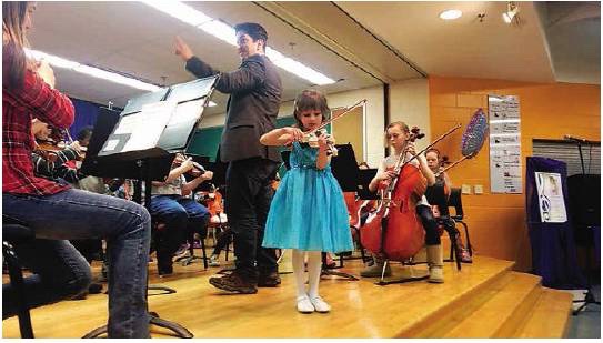Young violinist shines on her wish day